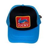 Forever Run Wild Naturally Lucky Snapback Hat - Neon Blue/Black