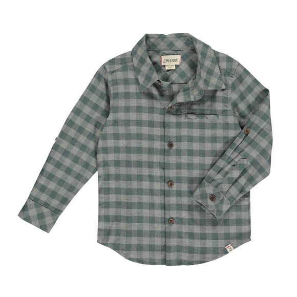 Me & Henry ATWOOD Woven Shirt - Green/Grey