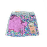 Squeeze Sequin Denim Skirt