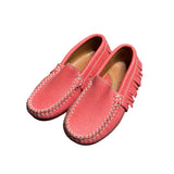 Atlanta Moccasins Coral Fringe Shoes
