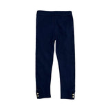 Janie and Jack Navy Button Cuff Ponte Pant