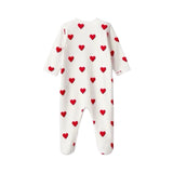 Petit Bateau White Heart Sleeper