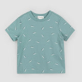 Miles The Label - Fishbone Print on Seafoam T-Shirt
