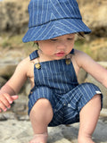 Me & Henry - Galleon Dark Chambray Stripe Overalls