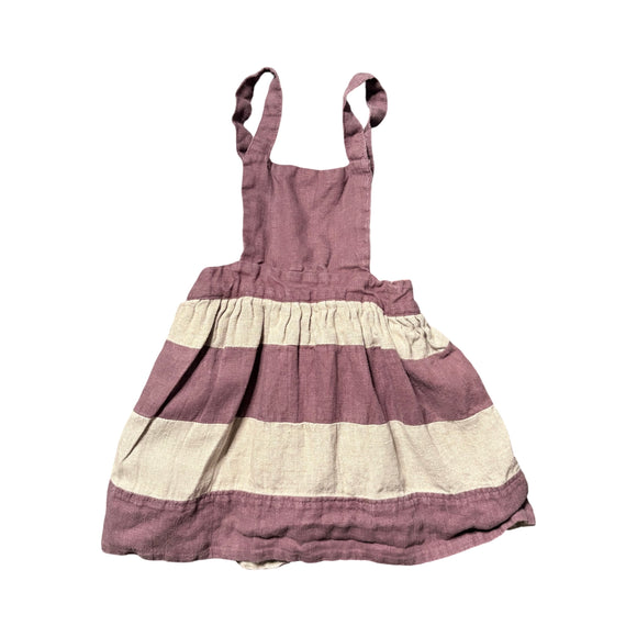 Little Dashing Darling Linen Pinafore Dress