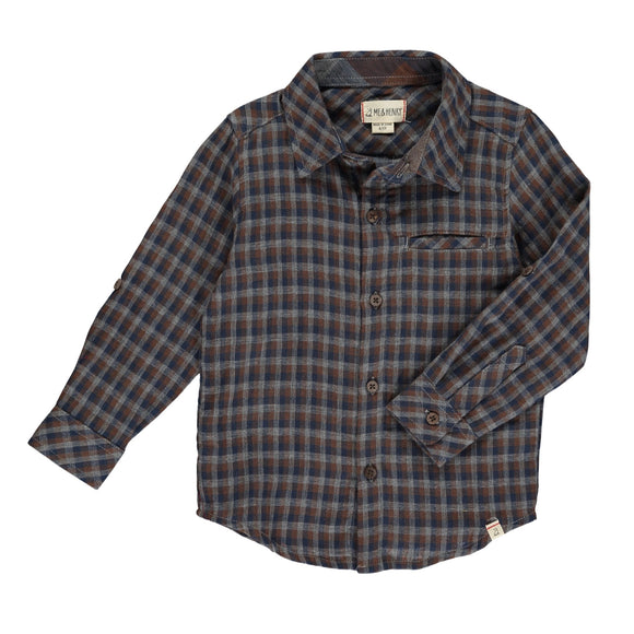 Me & Henry ATWOOD Woven Shirt - Brown Multi Plaid