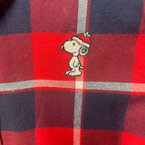 Janie and Jack Snoopy Santa Plaid Shirt