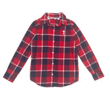 Janie and Jack Snoopy Santa Plaid Shirt