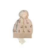 Jamie Kay Floral Knit Hat with Pompom