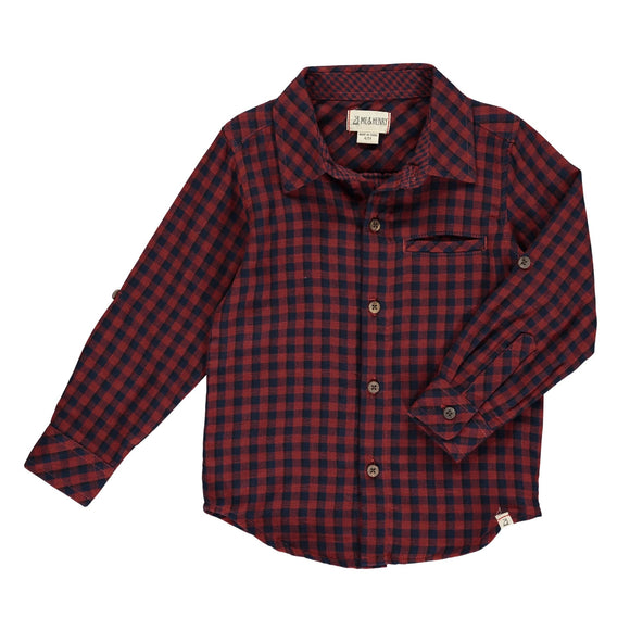 Me & Henry ATWOOD Woven Shirt - Rust/Navy