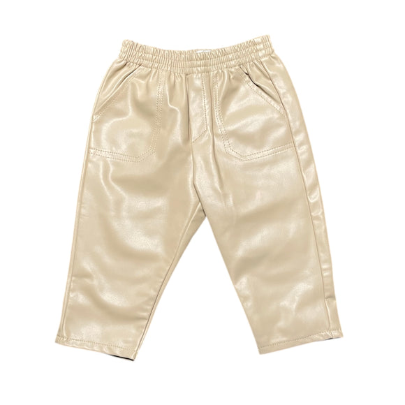 Zara Tan Faux Leather Pants