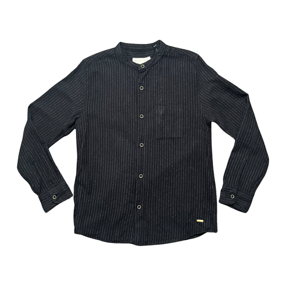 Zara Boys Collarless Flannel Shirt