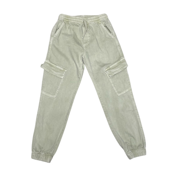 Zara Green Denim Cargo Joggers