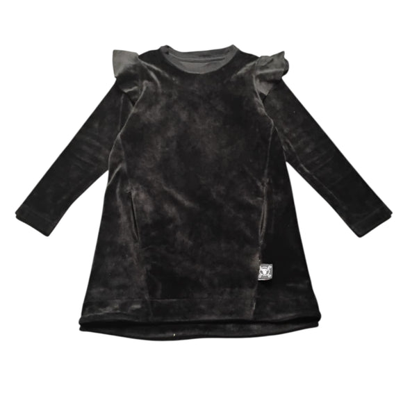 Nununu Velvet Ruffled Sleeve Dress