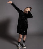 Nununu Velvet Ruffled Sleeve Dress