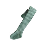 Ribbed Cotton Tights - Seafoam