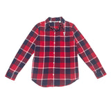 Janie and Jack Snoopy Santa Plaid Shirt