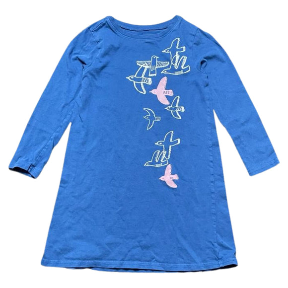 Tea Bird Graphic T-Shirt Dress