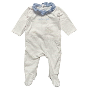 Jacadi "C'est une Fille" Footed One-Piece