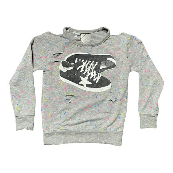 Flowers by Zoe Paint Splatter Destructed Sweatshirt