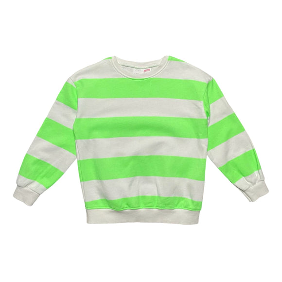 Zara Green/White Striped Sweatshirt