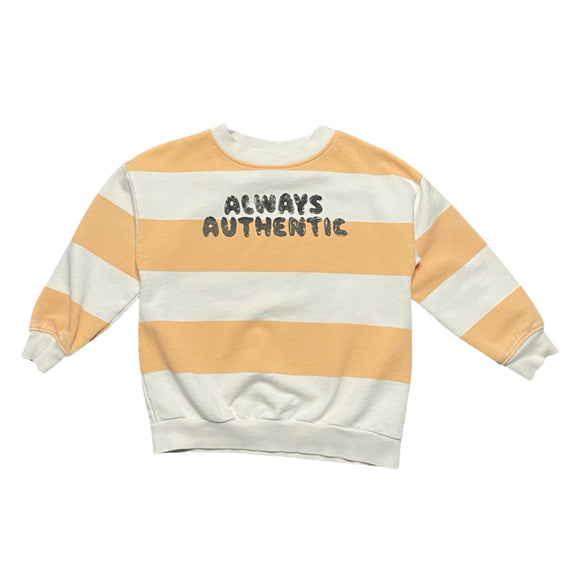 Zara “Always Authentic” Striped Sweatshirt