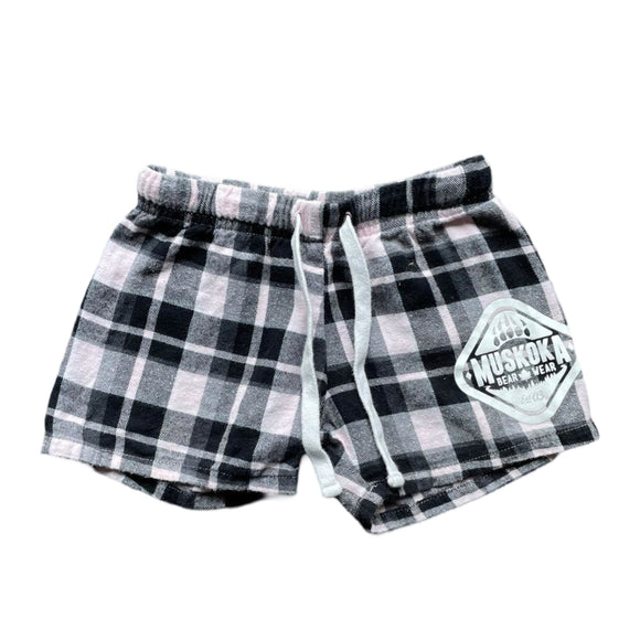 Muskoka Bear Wear Plaid Flannel Shorts