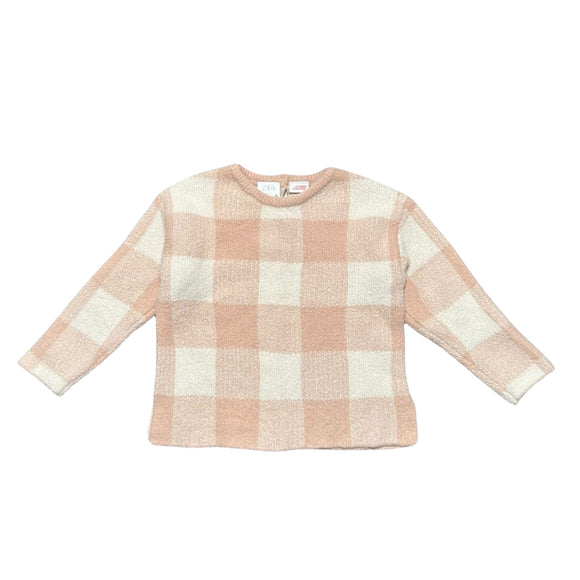 Zara Pink Plaid Sweater