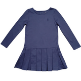 Ralph Lauren Navy Pleated Dress