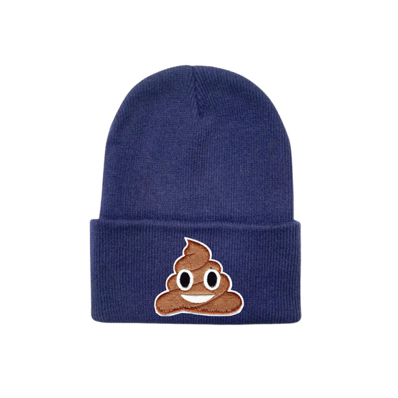 Forever Run Wild Poo Emoji Toque - Navy