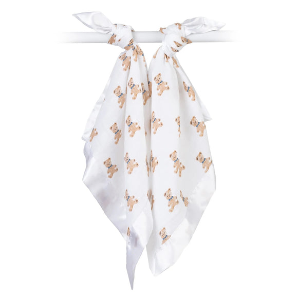 Lulujo - 2pk Cotton Security Blankets - Vintage Bears