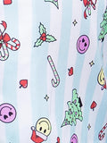 Preppy Goose Satin Pyjamas - Christmas Smiley