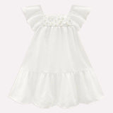 Milon White Pearl Accent Dress