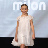 Milon White Pearl Accent Dress
