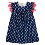 Poppet & Fox Tassel Sleeved Smock Dress