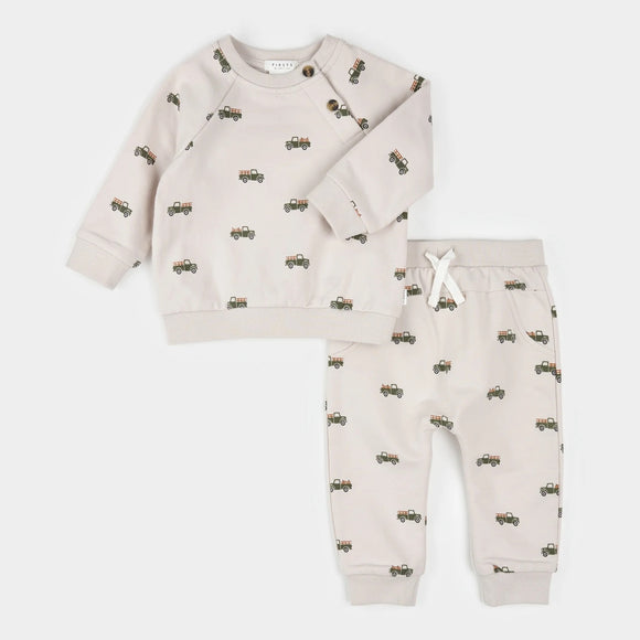 Petit Lem Pumpkin Patch Truck Outfit Set