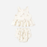 Quincy Mae Sleeveless Peplum Set Unicorns