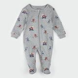 Petit Lem Hockey Players Print on Heather Grey Sleeper