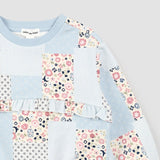 Miles the Label Floral Patchwork Print on Celestial Sweatshirt