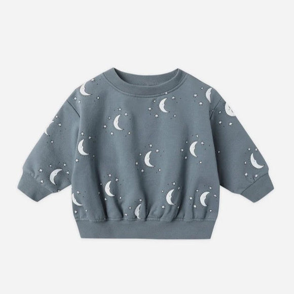 Quincy Mae Relaxed Fleece Sweatshirt || Silver Moons