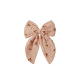 Rylee and Cru Oversized Bow || Cherry Embroidery