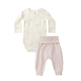 Quincy Mae Side Snap Bodysuit + Pant Set || Snow Owls