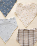 Quincy Mae Bandana Scarf, 2 Pack || Blue Plaid, Twinkle