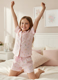 Preppy Goose - Gingham Floral Satin PJ Set