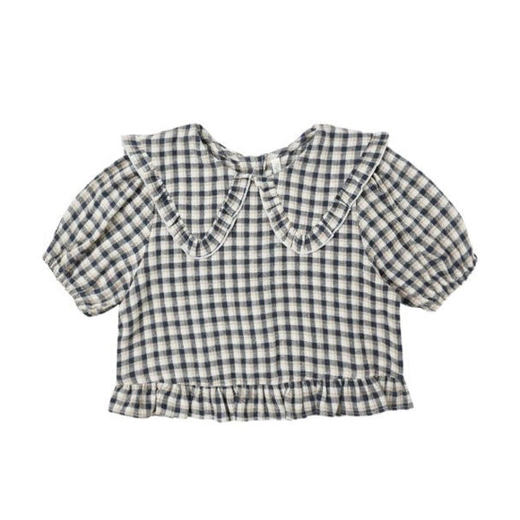 Rylee and Cru Prairie Blouse || Navy Check