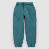 Miles Blue Acid Wash Cargo Fleece Joggers