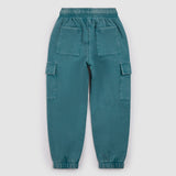 Miles Blue Acid Wash Cargo Fleece Joggers