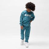 Miles Blue Acid Wash Cargo Fleece Joggers