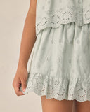 Rylee and Cru Jess Mini Skirt || Seafoam - Teen