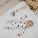 Petit Lem Rink Rover Print on Off-White LunaKnit Sleeper